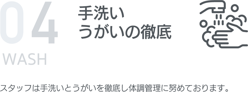 手洗いうがいの徹底